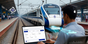 New IRCTC website launch announcement with improved train ticket booking system, faster servers, and better user experience for railway passengers.