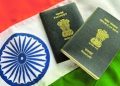 Indian passport placed alongside Aadhaar card, voter ID card and PAN card, highlighting the debate over proof of Indian citizenship.